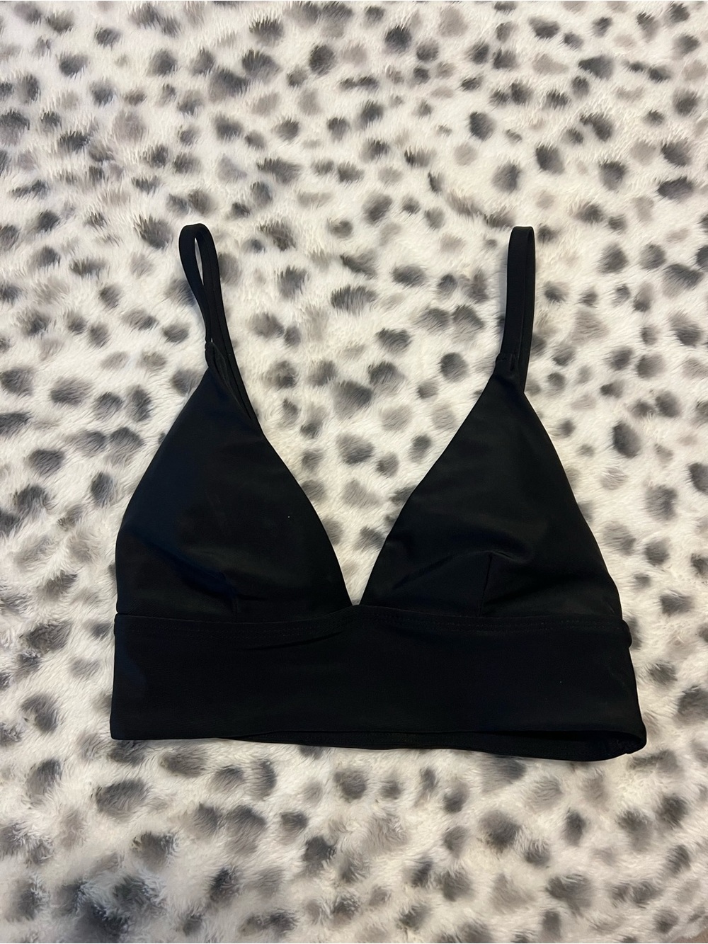 Black Triangle Bikini with Adjustable Straps